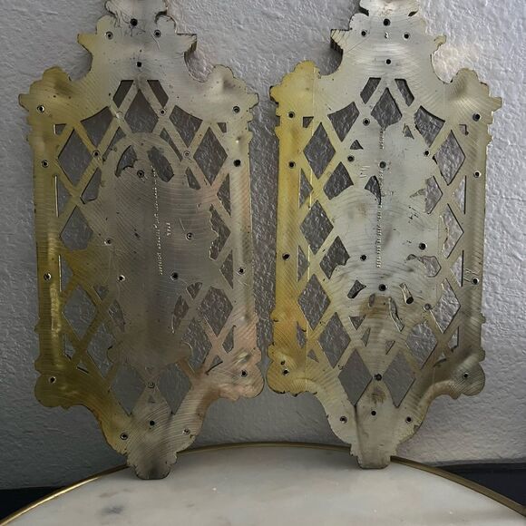 Set of 4 DART 7212-7215 GOLD Resin HOLLYWOOD REGENCY Wall Plaque Hanger 13¾ 1974 - Picture 4 of 5